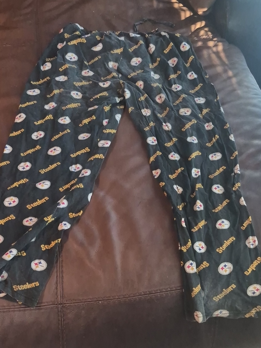 NFL Pittsburgh Steelers Black & Gold Men's Fleece Joggers - Picture 2 of 4